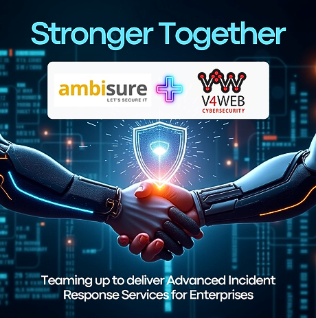 AmbiSure Technologies and V4WEB Cybersecurity announce strategic partnership for enterprise incident response services.
