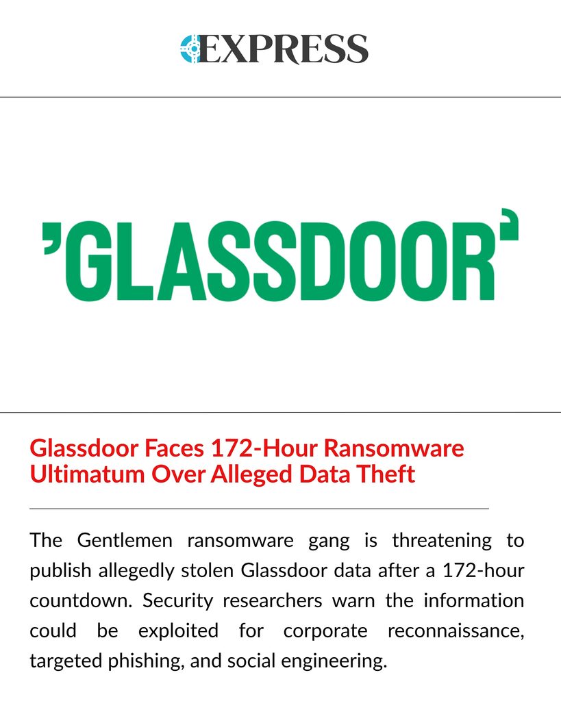 Glassdoor ransomware attack and 172-hour data leak threat