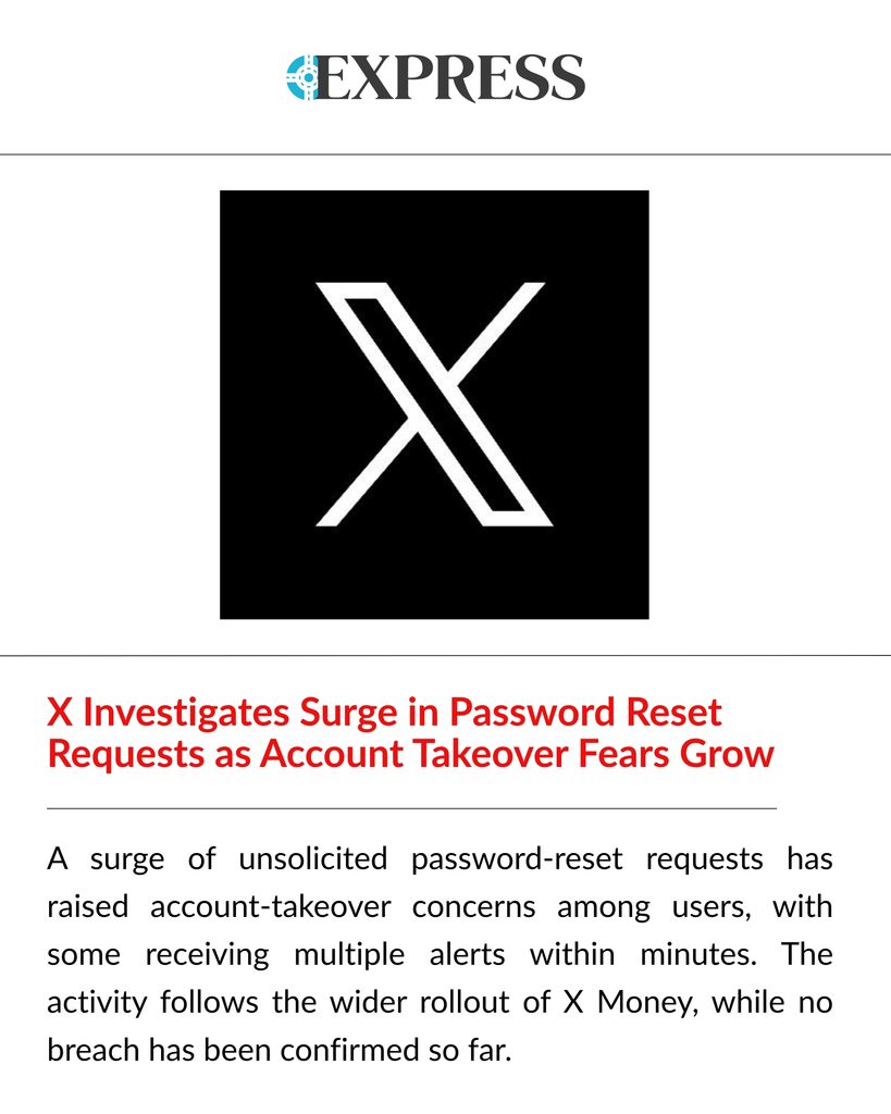 X Password Reset Requests and account takeover fears